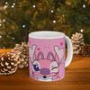 Kép 5/6 - Lilo és Stitch kerámia bögre 3dl Rózsaszín
