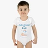 Szép álmokat nyuszis névre szóló baba body - kék