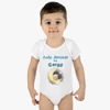 Szép álmokat macis névre szóló baba body - kék