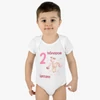 Rózsaszín nyuszis mérföldkő baba body