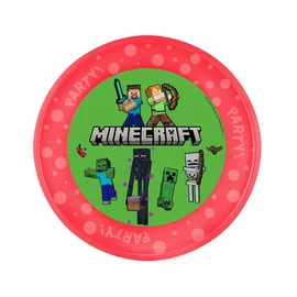 Minecraft micro prémium műanyag lapostányér 21 cm