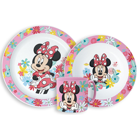 Disney Minnie Spring étkészlet, micro műanyag szett
