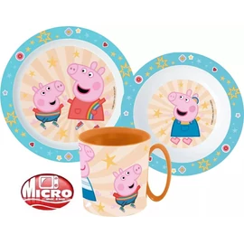 Peppa malac étkészlet, micro műanyag szett