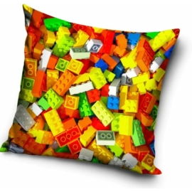 Bricks, Lego mintázatú párna, díszpárna 40*40 cm