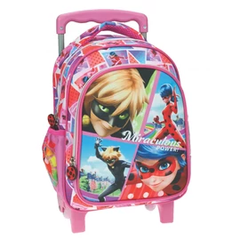 Miraculous Ladybug, Katicabogár és Fekete macska kalandjai gurulós ovis hátizsák, táska 30 cm