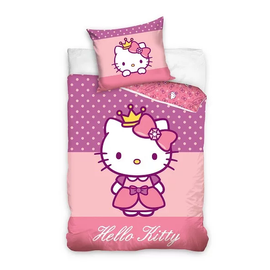 Hello Kitty Crown ágyneműhuzat 140×200cm
