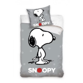 Snoopy Grey ágyneműhuzat 140×200cm, 70x90 cm