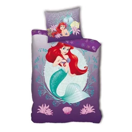 Disney Hercegnők, Ariel a kishableány ágyneműhuzat 140×200cm, 63×63 cm microfibre