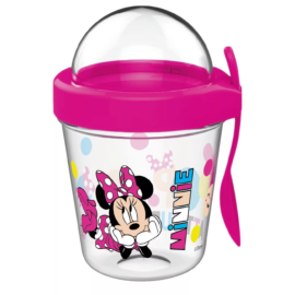Disney Minnie pohár snack tartó fedéllel és kanállal 350 ml