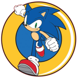 Sonic a sündisznó formapárna, díszpárna 31x31 cm