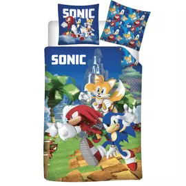 Sonic a sündisznó gyerek ágyneműhuzat 100×135cm, 40×60 cm