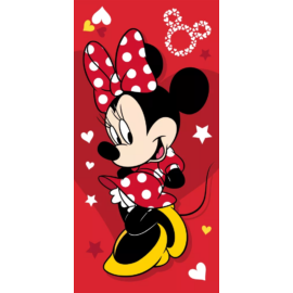 Disney Minnie Pretty in Red fürdőlepedő, strand törölköző 70x140cm