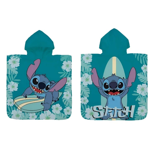 Disney Lilo és Stitch, A csillagkutya strand törölköző Surf poncsó 55x110 cm