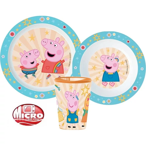 Peppa malac étkészlet, micro műanyag szett STF11137