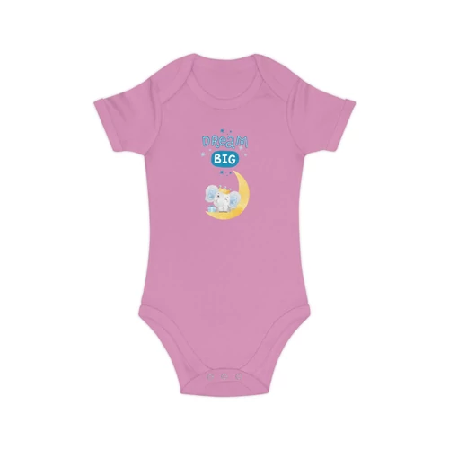 Dream big - Álmodj nagyot elefántos baba body kék