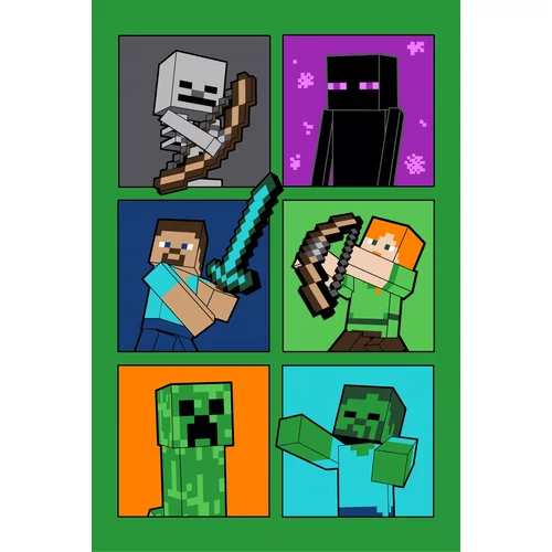 Minecraft Fight Badges polár takaró 100*150cm