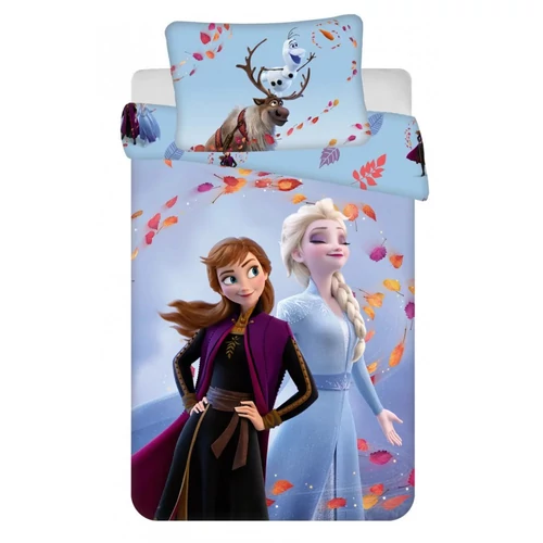 Disney Jégvarázs gyerek ágyneműhuzat 100×135 cm, 40×60 cm Elza és Anna