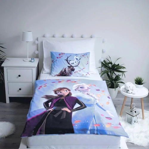 Disney Jégvarázs gyerek ágyneműhuzat 100×135 cm, 40×60 cm Elza és Anna