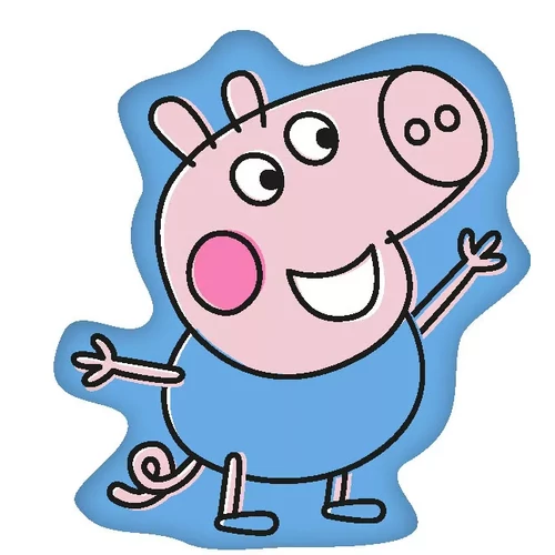 Peppa malac Zsoli Blue formapárna, díszpárna 33x27 cm