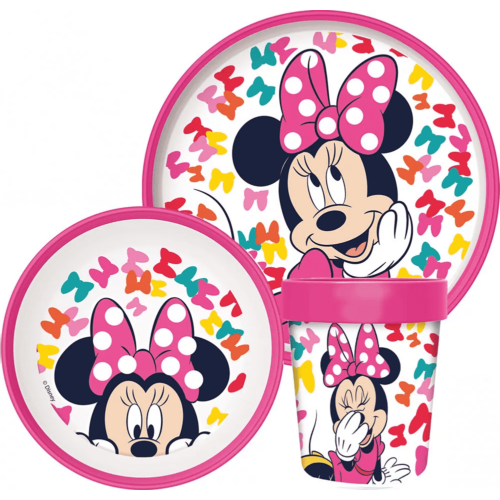 Disney Minnie Bows étkészlet, micro műanyag szett
