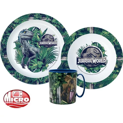 Jurassic World étkészlet, micro műanyag szett