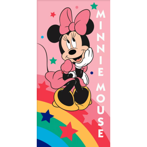 Disney Minnie Rainbow Star fürdőlepedő, strand törölköző 70x140 cm